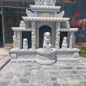 林芝芝麻白中国黑石材套墓 花岗岩墓碑