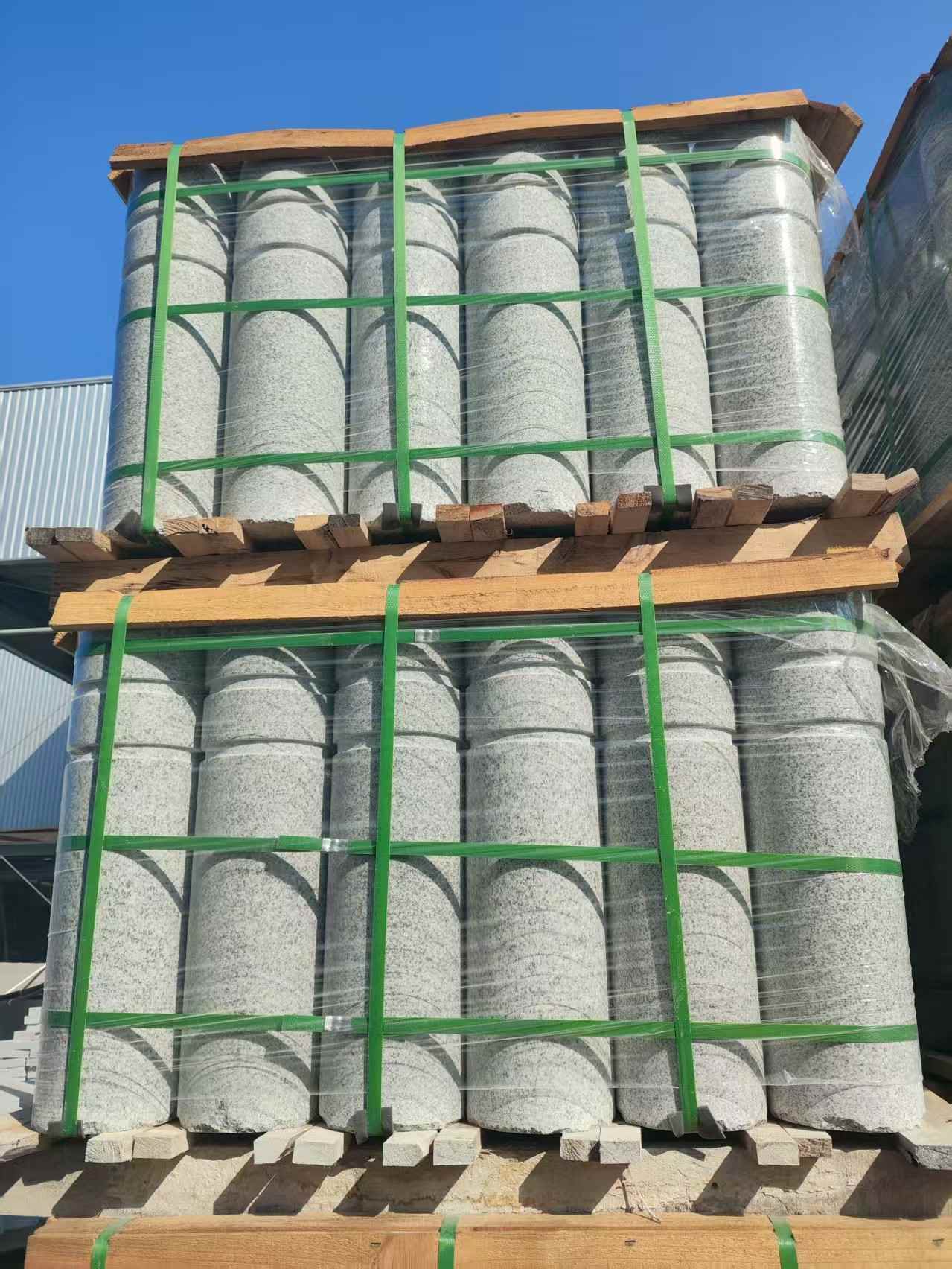 林芝挡车柱芝麻白 挡车石